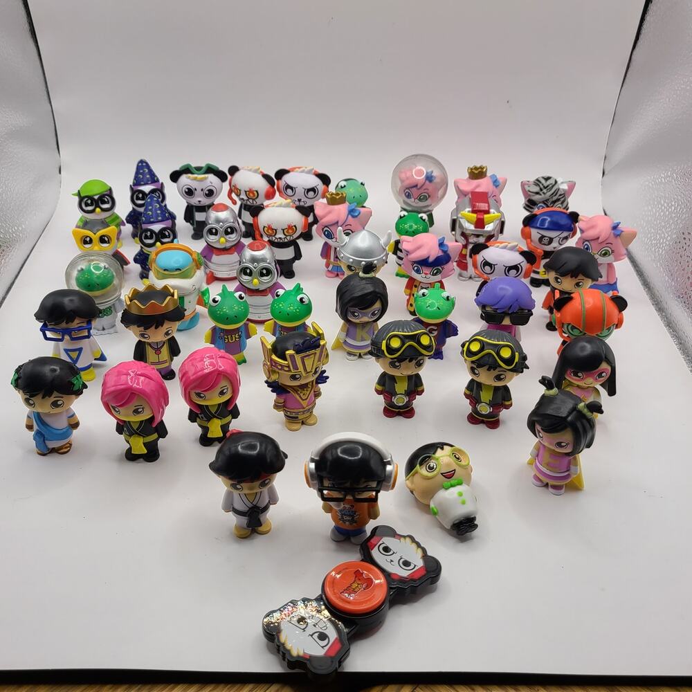 collection of Ryan's World collectible toy figures 45 lot